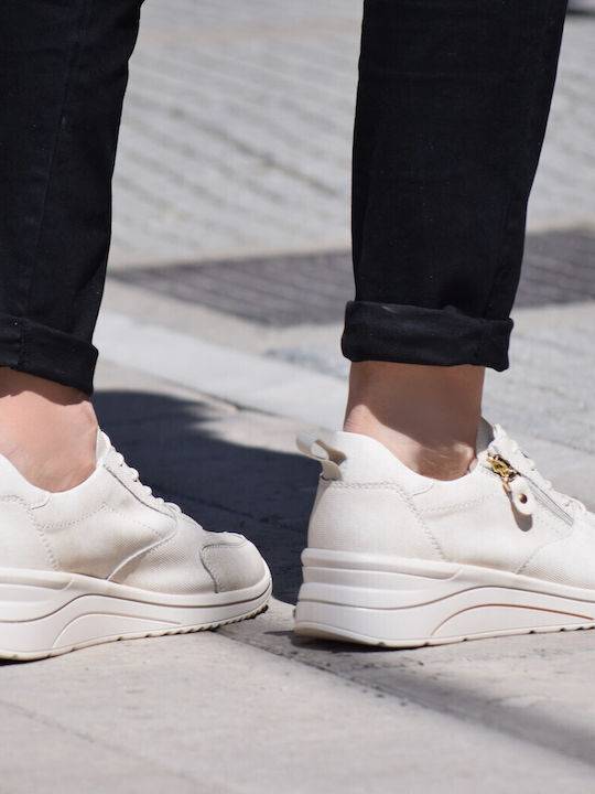 Γυναικεία Ανατομικά Sneakers Μπεζ
