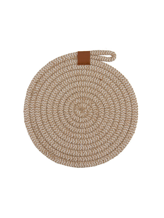 Ladelle Platzdeckchen Rund Stoff Beige 2Stück