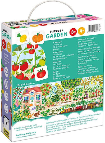 Puzzle pentru Copii Garden pentru 3+ ani+ Ani 40buc Banana Panda