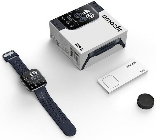 Amazfit Bip 6 46мм Водоустойчив Смартчасовник с Пулсомер (Черен)