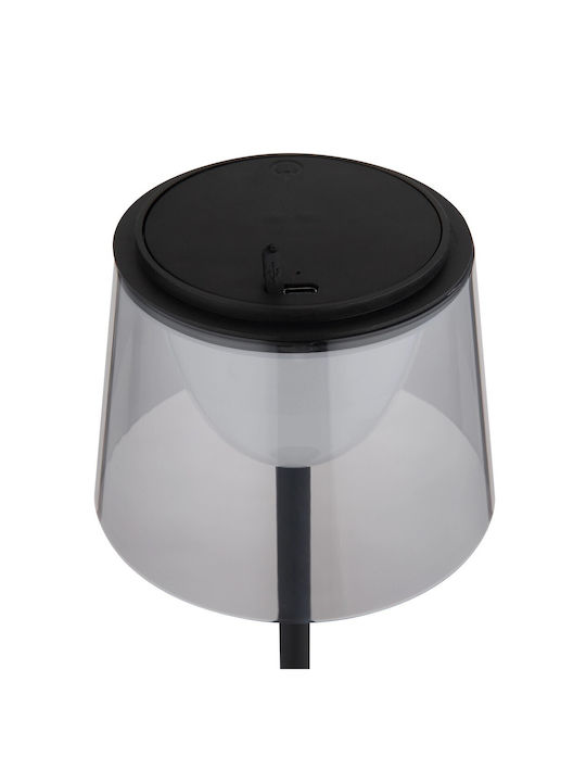 Globo Lighting Table Lamp LED with Black Shade and Base