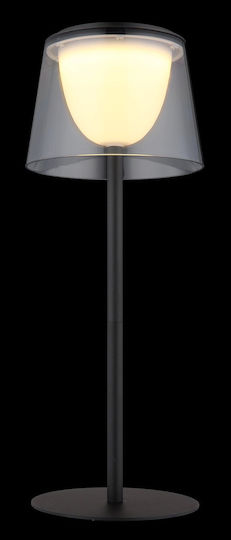 Globo Lighting Metal Table Lamp with Black Shade and Base