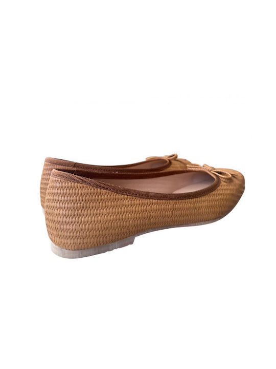 Damen Ballerinas in Beige Farbe