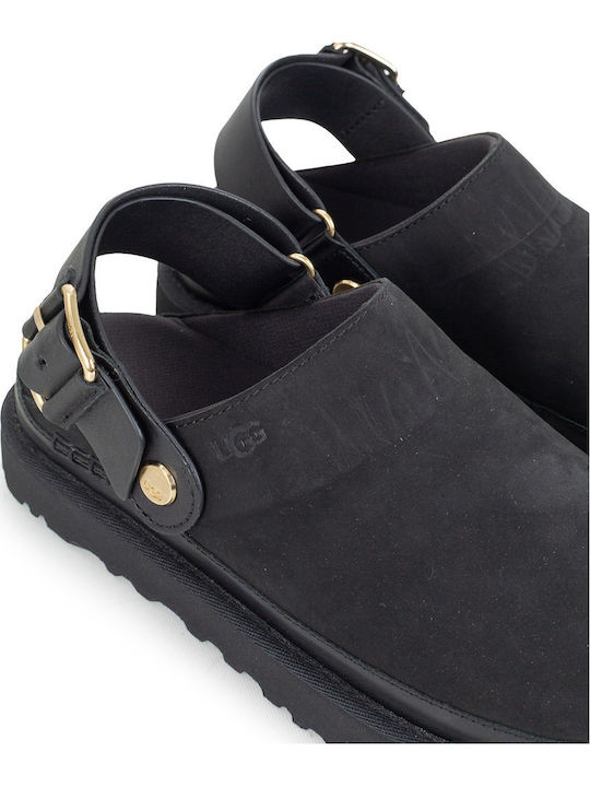 Goldenstar Leather Winter Women's Slippers Black