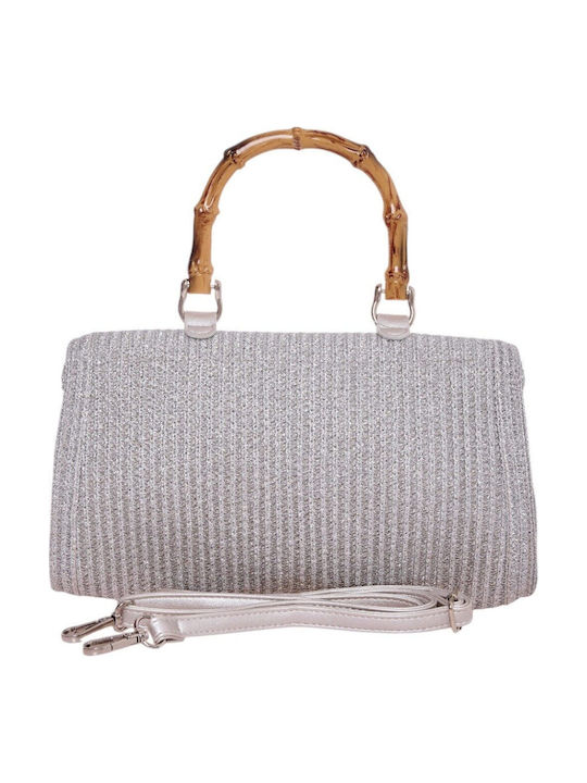 Rattanstasche Damen Clutch Silber XY-2517-SILBER