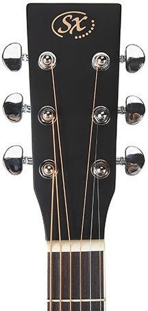 SX Guitars Akustisch Gitarre Schwarz / Schwarzer Glanz