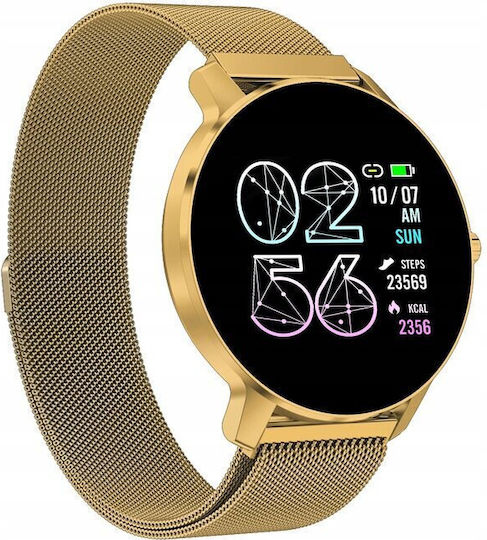 Bemi ARI Stainless Steel Smartwatch with Heart Rate Monitor (Gold)