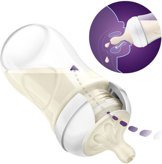 Philips Σετ Πλαστικά Μπιμπερό Κατά των Κολικών με Θηλή Σιλικόνης για 1+ μηνών Λευκό 260ml