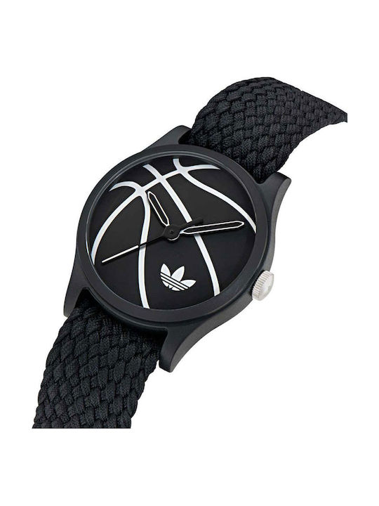 adidas One Γυναικείο Ρολόι Μπαταρίας με Μαύρο Υφασμάτινο Λουράκι