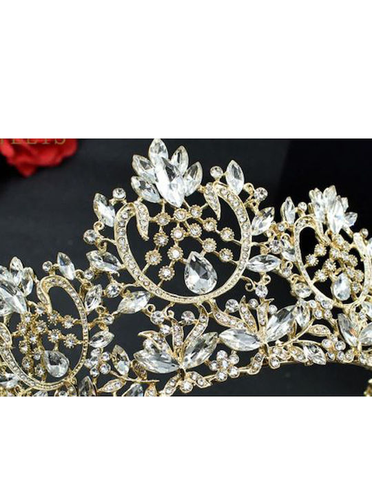 Tall Bridal Wedding Tiara Gold Christina Dimensions Height 8.5cm Design Circumference Left-right 30cm Diameter 15.5cm Weight 180g