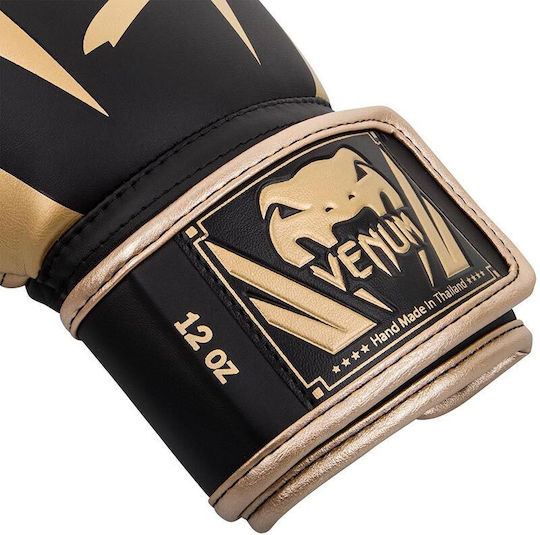 Venum Elite Boxhandschuhe aus Synthetikleder für Kampf Black/Gold