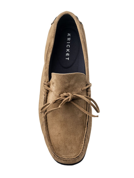 Δερμάτινα Ανδρικά Boat Shoes σε Μπεζ Χρώμα
