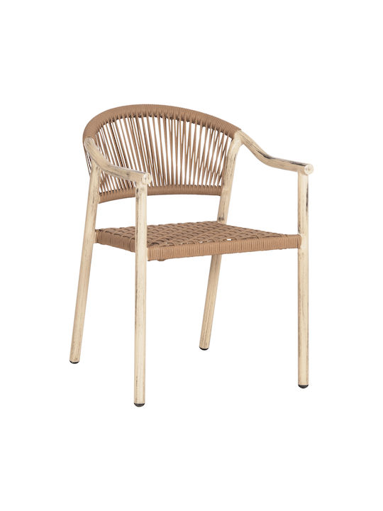 Scaun De Exterior Din Aluminiu Kerly Stejar-Cupru 54x58x78cm
