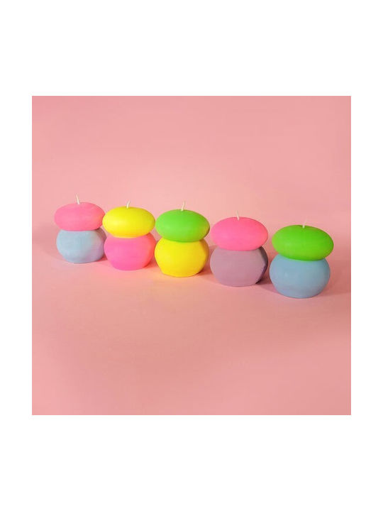 Candle Pink & Purple Neon Pebble