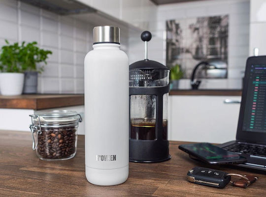 N'Oveen Μπουκάλι Θερμός Ανοξείδωτο BPA Free 500ml Λευκό