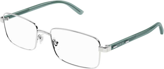 Gucci Rame Ochelari Pentru Bărbați Metalic Argintiu GG1586O 006