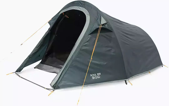 Vango Soul 300 Camping Tent Mountaineering Blue with Double Cloth 3 Seasons for 3 People Waterproof 3000mm 285x190x120cm Deep Blue