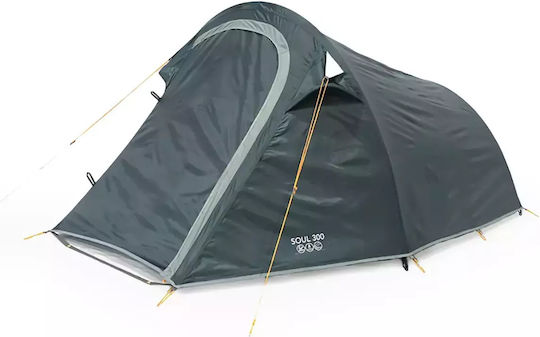 Vango Soul 300 Camping Tent Mountaineering Blue with Double Cloth 3 Seasons for 3 People Waterproof 3000mm 285x190x120cm Deep Blue
