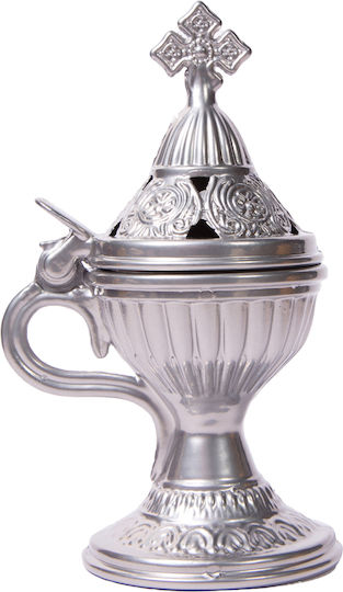 Метален кадилник класически коничен кръст голям 1 брой антично злато