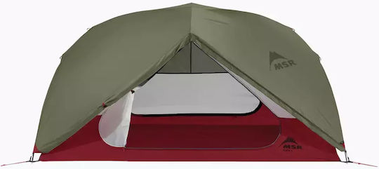 MSR Elixir 3 Red Backpacking Tent Camping Tent Igloo Green with Double Cloth 3 Seasons for 3 People Waterproof 1500mm 324x213x104cm