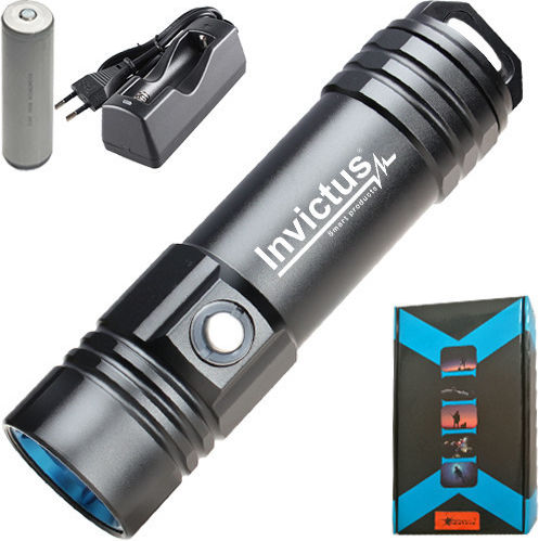 Invictus Diving Safety Light Rechargeable LED with Brightness 800lm for Maximum Depth 80m