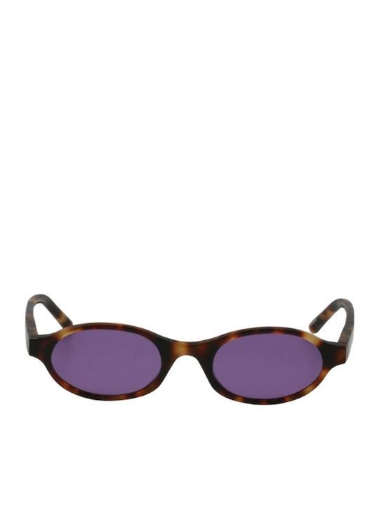 Common Sense Unisex Sunglasses with Brown Tartaruga Plastic Frame and Purple Lens CS035
