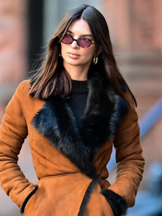 Miu Miu Feminini Ochelari de soare cu Maro Tortoise Cadru și Roz