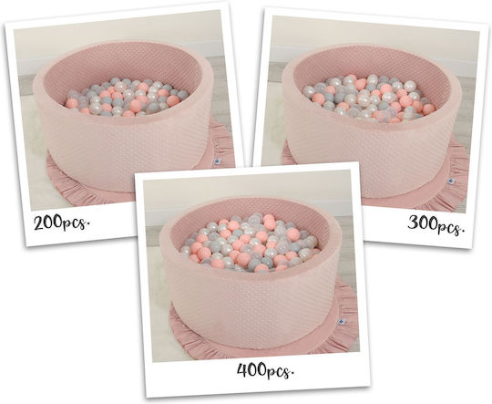 Bobono Сух басейн Minky H-40 см 200 топки прашно розово