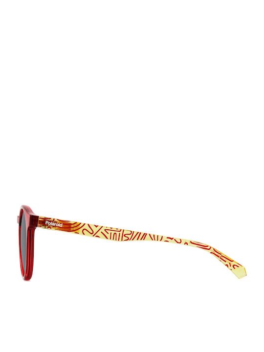 Polaroid Oval Kids Sunglasses with Polarized Lens Red
