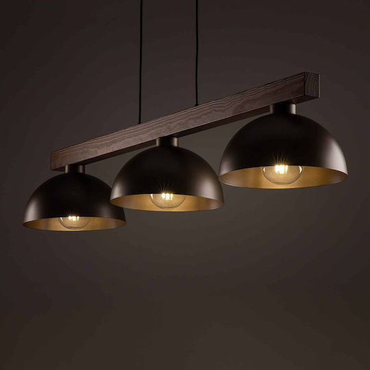TK Lighting Oslo Κρεμαστό Φωτιστικό Καφέ LED Ράγα