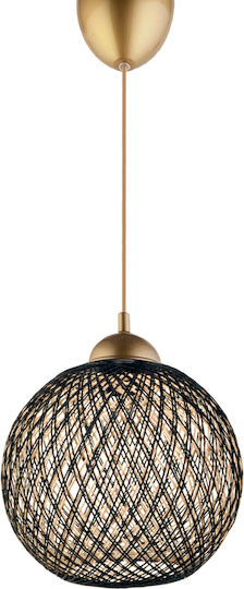 HomeMarkt Verstellbare Deckenleuchte Braune Boho mit Lampenbirnensockel E27 36x36x65cm