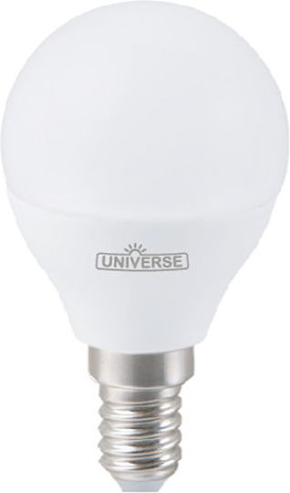 Universe 240v Λάμπα LED 5W για Ντουί E14 και Σχήμα G45 Φυσικό Λευκό 460lm