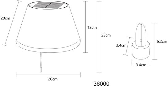 Globo Lighting Ηλιακό Φωτιστικό 1.5W 100lm με Θερμό Λευκό Φως 3000K IP44