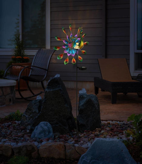 Globo Lighting Spiked Solar Light with Warm White Light 3000K IP44 38cmx25cmx120cmcm