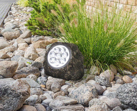 Globo Lighting Соларна Светлина Камък Студено бяло 7000К с Фотоклетка IP44 15смx11смx11смсм.