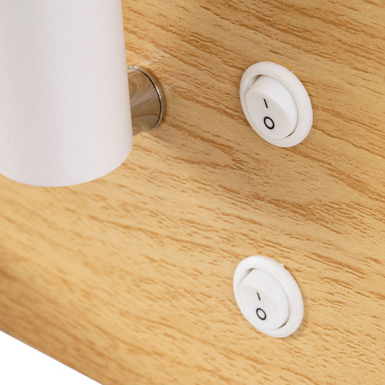 GloboStar Paladin Modern Lamp Wall with Integrated LED and Natural White Light 30x11x12cm