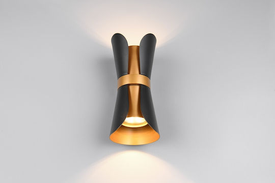 Trio Lighting Modern Lumină de Perete cu Soclu GU10 Negru 10x11x10cm