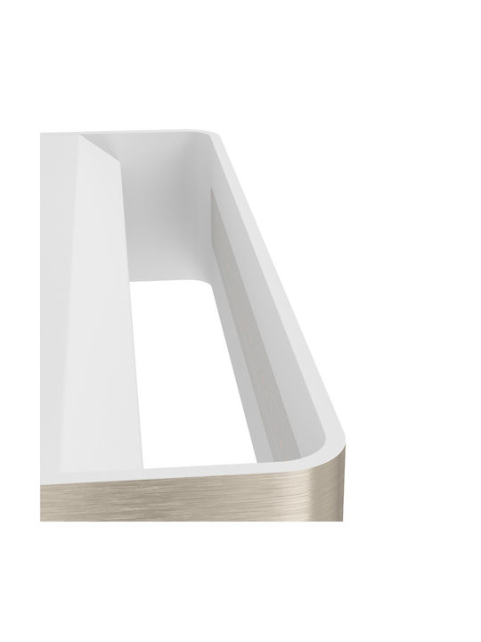 Eglo Sania Modern Lamp Wall with Integrated LED and Warm White Light Silver 36.5x8x8cm