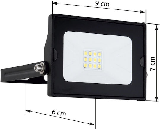 Globo Lighting Στεγανός Προβολέας LED 10W Ψυχρό Λευκό 6000K IP65