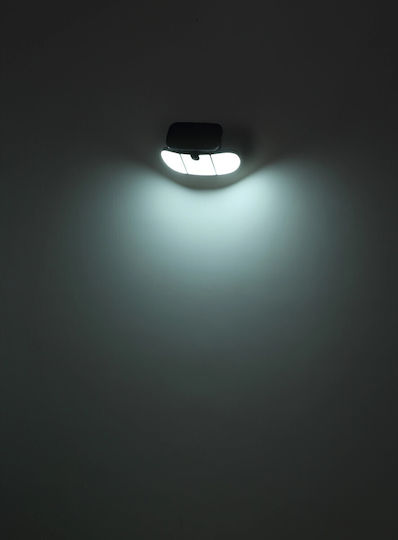 Globo Lighting Στεγανός Ηλιακός Προβολέας LED 10W Ψυχρό Λευκό 6500K με Αισθητήρα Κίνησης IP44