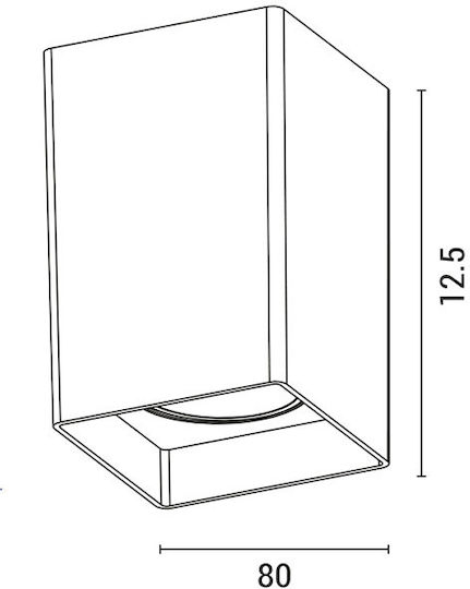 Eurolamp Μονό Σποτ με Ντουί GU10 σε Μαύρο Χρώμα