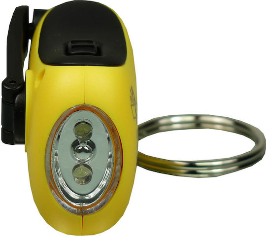 PowerPlus Wiederaufladbar Schlüsselanhänger-Taschenlampe LED mit maximaler Helligkeit 8lm Bee Gelb