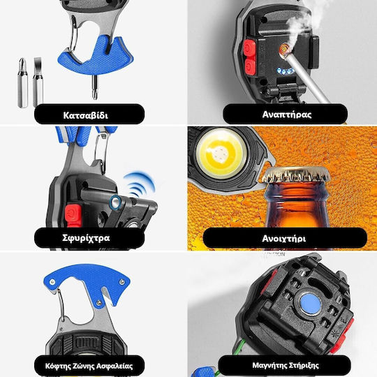 Lanternă Brevet LED cu Luminozitate Maximă 500lm Mini Flashlight Albastru