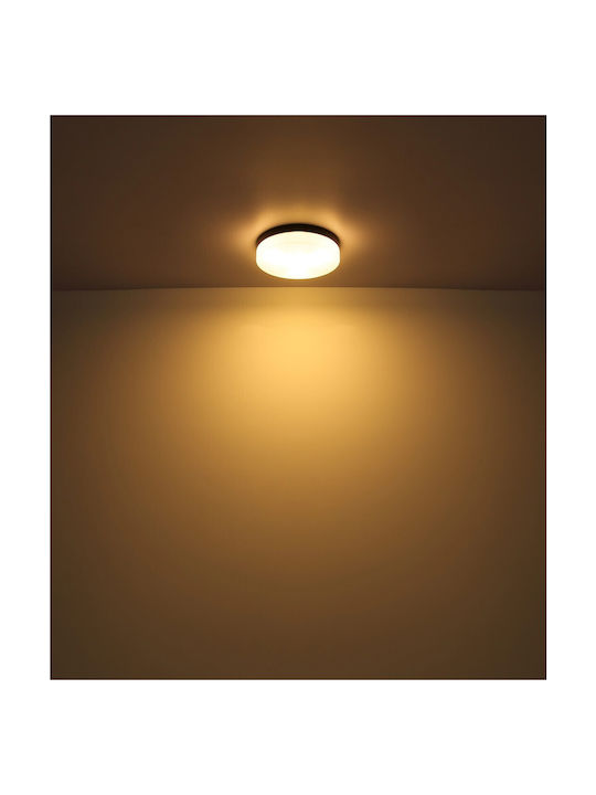 Globo Lighting Ceiling Mount Light Bathroom 24cm Black with Socket E27