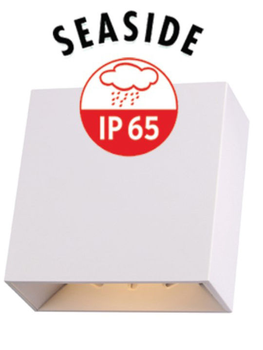 Universe Επιτοίχια Εξωτερική Πλαφονιέρα LED IP65 4W με Θερμό Λευκό Φως 12x12x5.2εκ.