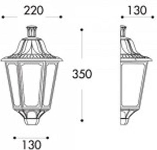Fumagalli Iesse Waterproof Wall-Mounted Outdoor Lighting 22x13x35cm Fumagalli Iesse Waterproof Wall-Mounted Outdoor Lighting 22x13x35cm