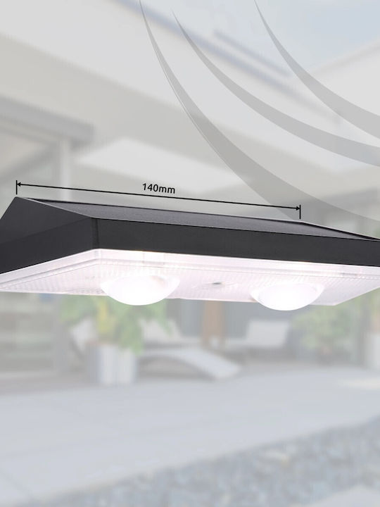 Globo Lighting Επιτοίχια Εξωτερική Πλαφονιέρα LED IP44 0.4W με Ψυχρό Λευκό Φως 14x3.7εκ.
