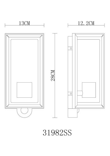 Globo Lighting Wall-Mounted Outdoor Ceiling Light E27 IP44 13x28εκ.
