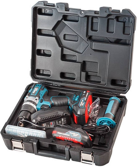 Bormann Pro BBP5140 Percussive Battery Brushless Drill Driver 20V 2x2Ah