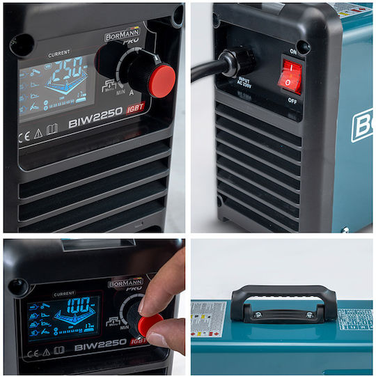 Bormann Pro Welding Machine Inverter TIG / MMA with Maximum Welding Current 250A and Duty Cycle 60%
